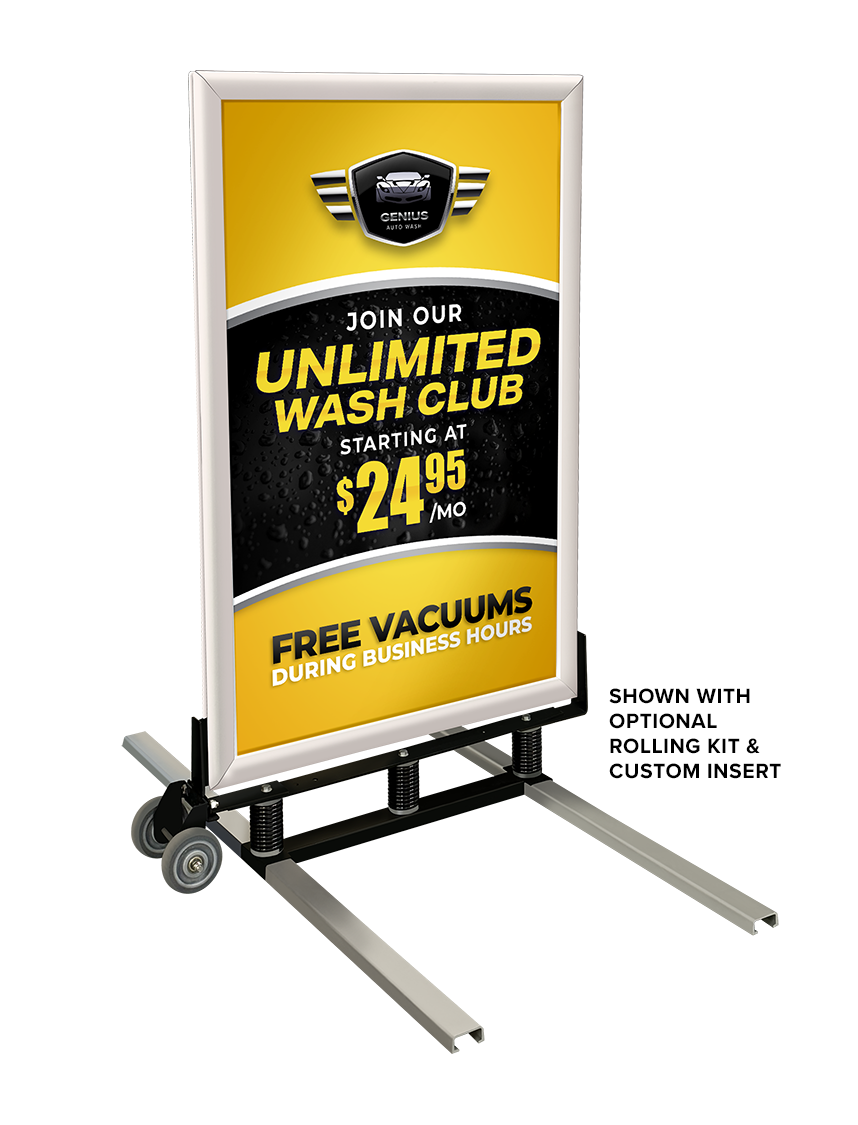 ABC Wash System Windmaster Sign Frame, Double-Sided – Car Wash Superstore