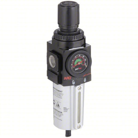 ARO 1/2" Piggyback Filter/Regulator with Gauge 0-140psi Car Wash Superstore