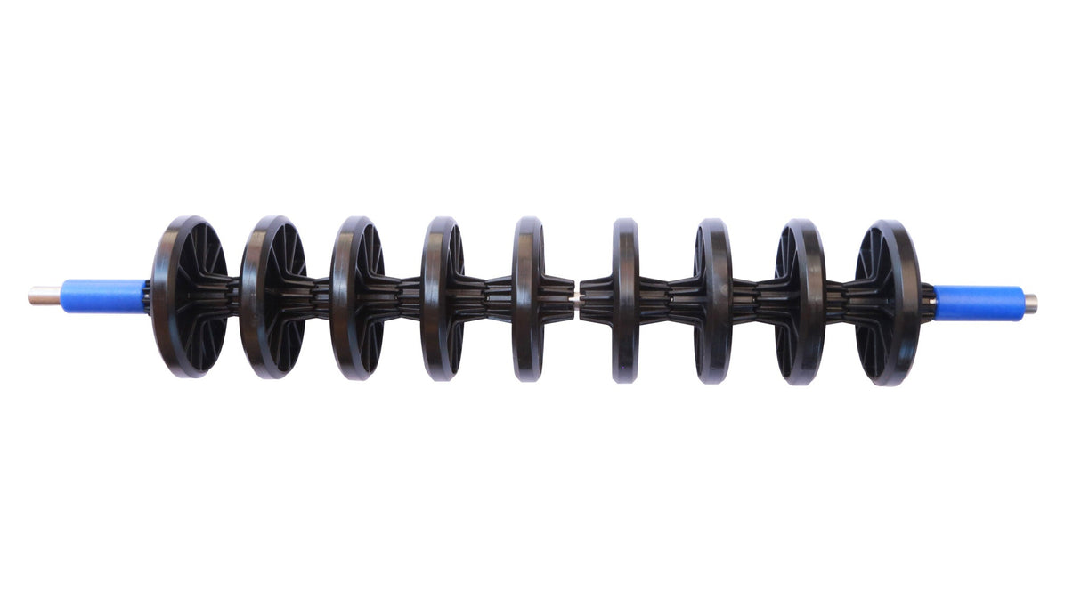 AVW Ider (Return) Roller Assembly Driver & Passenger Side, 30" Dual Belt, Includes 9 Rollers, Shaft, And Spacers (U-Bolt With Hex Nuts Not Included) Car Wash Superstore