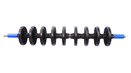 AVW Ider (Return) Roller Assembly Driver & Passenger Side, 30" Dual Belt, Includes 9 Rollers, Shaft, And Spacers (U-Bolt With Hex Nuts Not Included) Car Wash Superstore