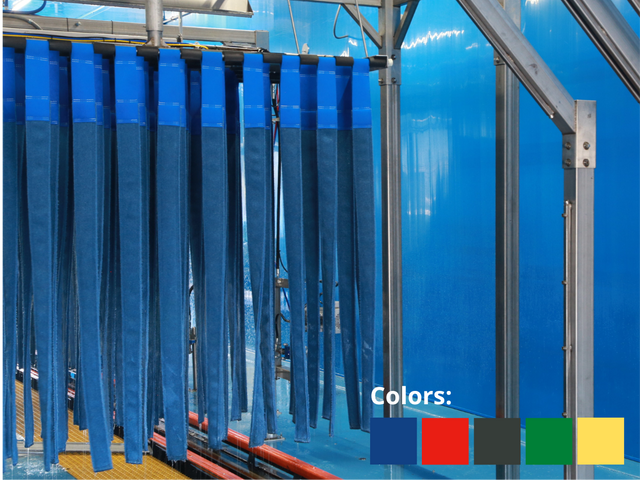 AVW Mitter Curtain 4X79, MicroFiber (MC1E-04W79L-S-MFBR-BLK) 4"W x 79"Lg, EcoZite, Looped, with Spacer - Black Car Wash Superstore