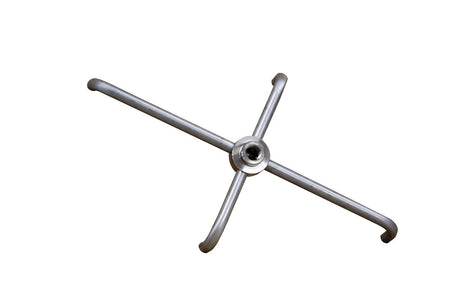 AVW Turbo Rotor Arm, 4 Nozzle, 14" x 8" , 3/8" female inlet, H-Style Arms, Stainless Steel Hub, Nickel Plated Brass Hub and Arms, 1/8" FNPT outlets Car Wash Superstore