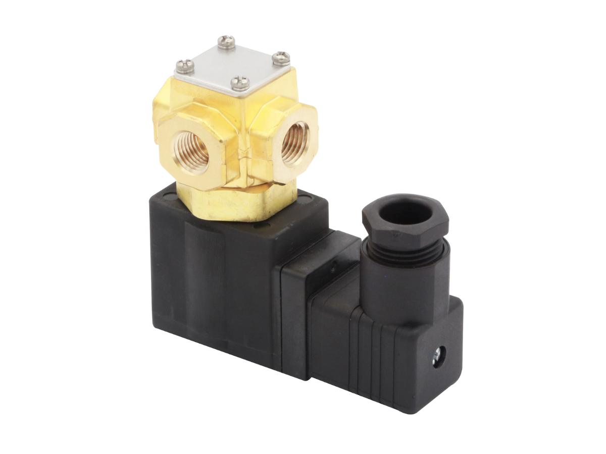 AVW Valve Assembly Solenoid 1/4" , 2.2 mm Orifice 0.17 CV with 1.2 MPa (145 psi) Differential Pressure Rating 110-120V, 50-60HZ, 9.5 VA UL/CSA Coil With Cable Connector, Less Cord Car Wash Superstore