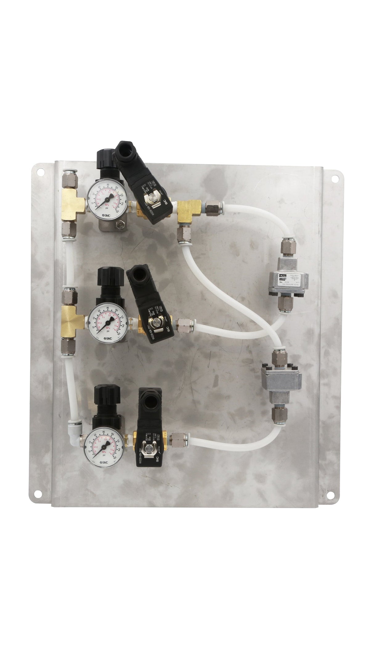 AVW Retract and Dual Air Assist Kit, includes (2) Air Cylinders and Wrap Air Assist Panel with (3) 3-way Valves and Regulators, Two for Assist and One for Retract, with Shuttle Valves for Each Wrap Car Wash Superstore
