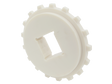 AVW Sprocket, Belt Conveyor, 17 Tooth, 3-1/2? Square Bore Machined Plastic, White, Split Sprocket Car Wash Superstore