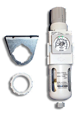 Coleman Hanna 1/4" Filter Regulator With Gauge Bracket Nut Car Wash Superstore