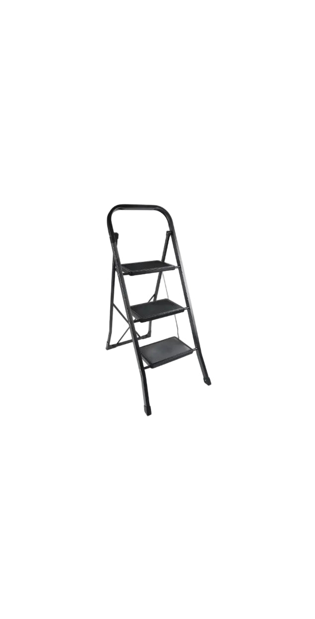 3-Step Step Ladder (Black) Car Wash Superstore