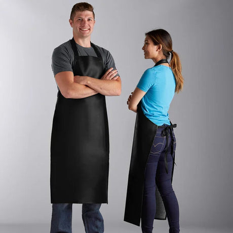 Choice Black 38 Mil Heavy Weight Vinyl Dishwasher Apron - 40" x 25" Car Wash Superstore