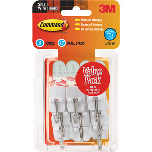 Command Hooks 9PK (White) Car Wash Superstore