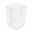 RUBBERMAID COMMERCIAL PRODUCTS Food Storage Container: 22 qt Capacity, Clear Body, Graduated, Clear Car Wash Superstore