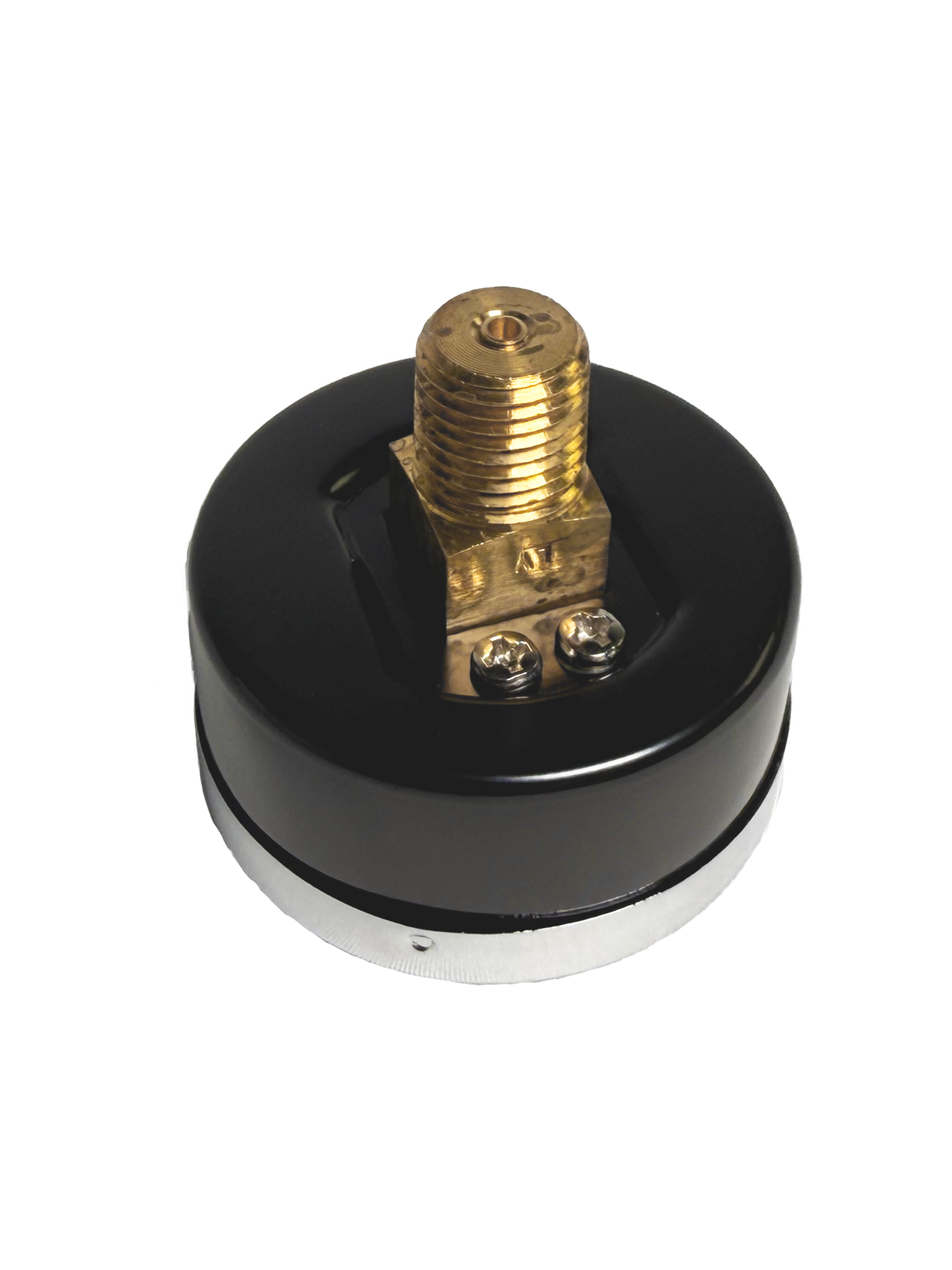 CWS 1/4'' 2'' D 0-100 PSI Rear Mount Chrome Non-Liquid Pressure Gauge