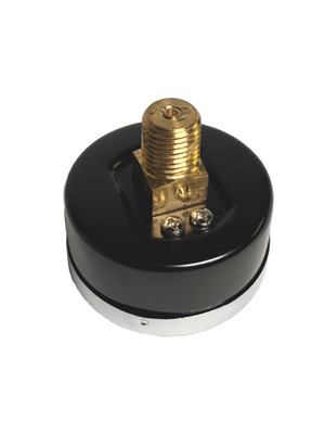 CWS 1/4'' 2'' D 0-100 PSI Rear Mount Chrome Non-Liquid Pressure Gauge