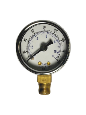 CWS 1/8'' 1-1/2'' D 0-160 PSI Bottom Mount Non-Liquid Pressure Gauge