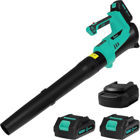 Handheld Cordless Electric Leaf Blower , 20-volt Max 200-CFM 90-MPH Handheld Cordless Electric Leaf Blower 2 Ah (Battery & Charger Included) Car Wash Superstore