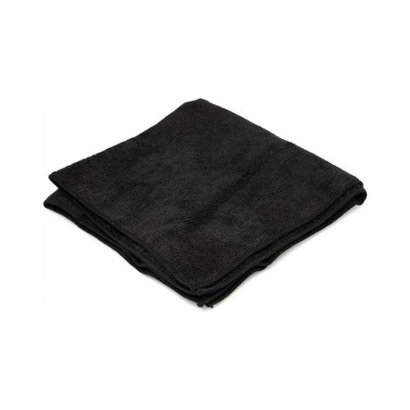 CWS 16'' x 16'' 800CT Black Microfiber Baled Towel Car Wash Superstore