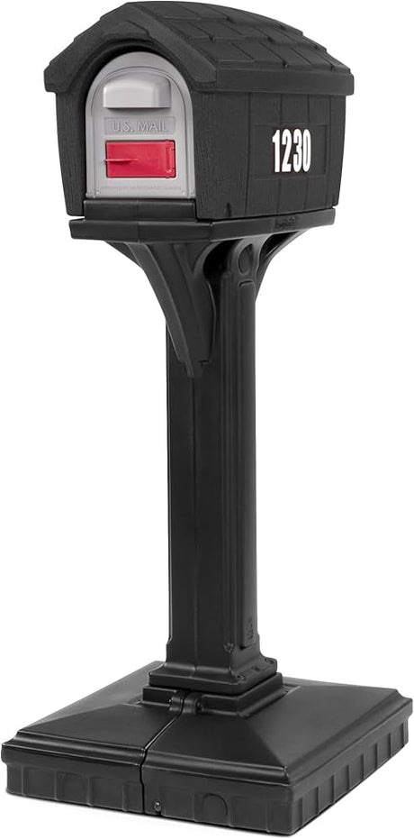 Mailbox American Home by Simplay3 Dig-Free Easy Up Home Mailbox and Post Combination in Black Above Ground Mailbox Car Wash Superstore