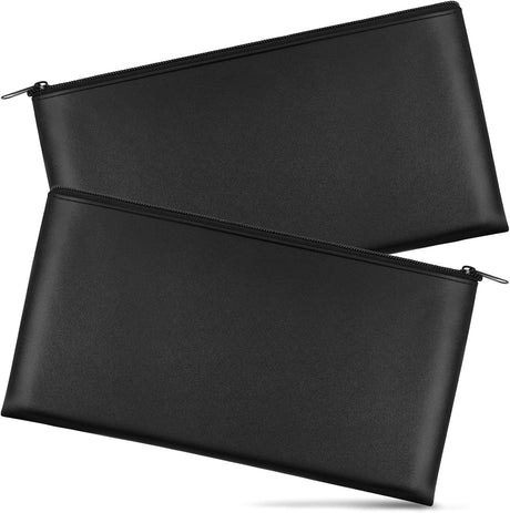 2 Pieces Money Bags With Zipper , 11x6.1 inch Money Pouch, Bank Bag, Cash Bag , Check Wallet, Cosmetics Car Wash Superstore