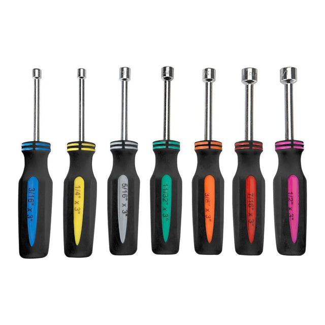 Hollow Shaft SAE Nut Driver Set, 7 Piece Car Wash Superstore
