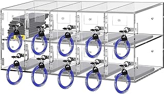 Cell Phone Storage Locker, 10 Slots Acrylic Material with Door Locks and Keys, Wall-Mounted Cabinet, Clear Car Wash Superstore