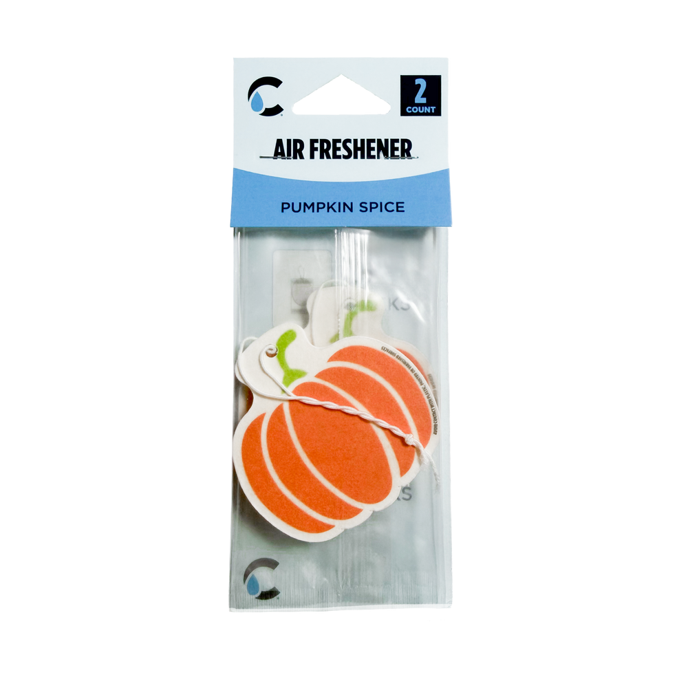 CWS Pumpkin Spice Air Freshener, Carded 2 Pack