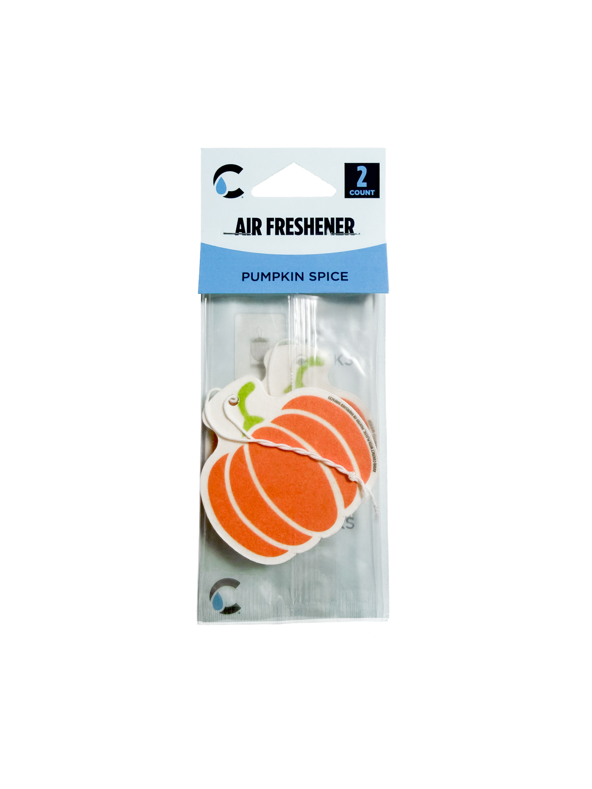 CWS Pumpkin Spice Air Freshener, Carded 2 Pack