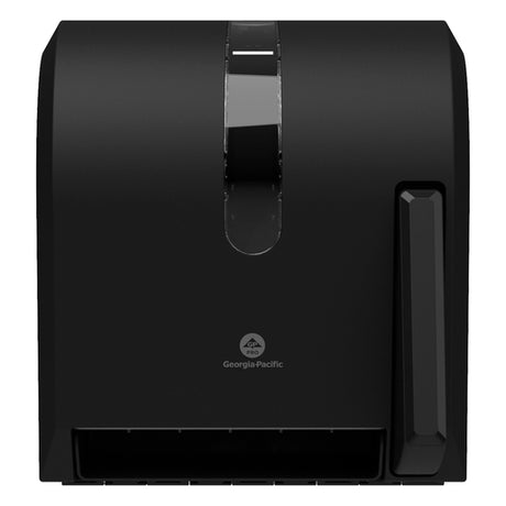 Georgia Pacific Hygienic Push Paddle Roll Towel Dispenser, 13"x10"x14.4, Black Car Wash Superstore