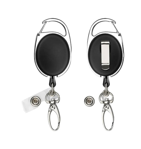 Retractable Badge Reel with Claw Clasp and Clip for Id Card Holders (2Pack) Car Wash Superstore