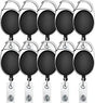 Retractable Badge Holders Retractable ID Badge Clips Badge Reels Retractable with Carabiner Reel Clip (10pc) Car Wash Superstore