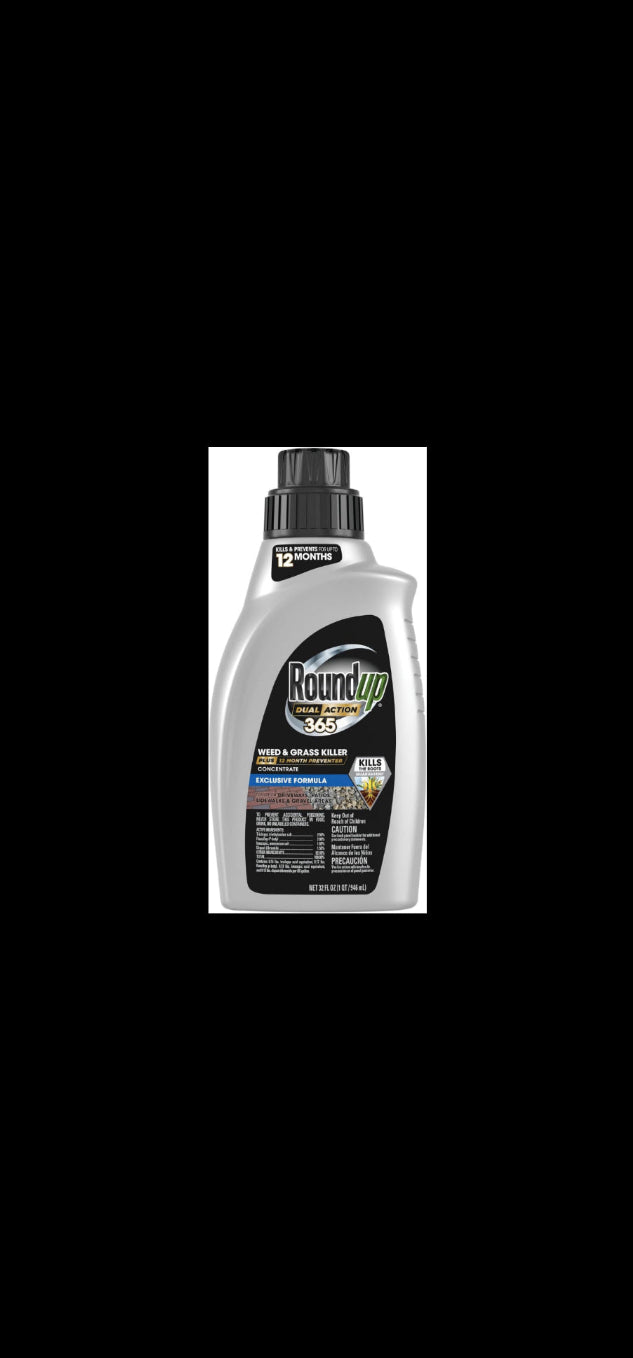 Roundup Concentrate Dual Action 365 Extended Control Weed & Grass Killer Plus Weed Preventer II 32oz Car Wash Superstore