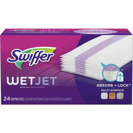 Swiffer WetJet System Refill Cloths, 11.3" x 5.4", White, 24/Box Car Wash Superstore