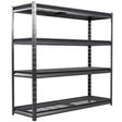 Heavy Duty 4-Tier Utility Shelving Unit (77-in W x 24-in D x 72-in H), Steel Car Wash Superstore