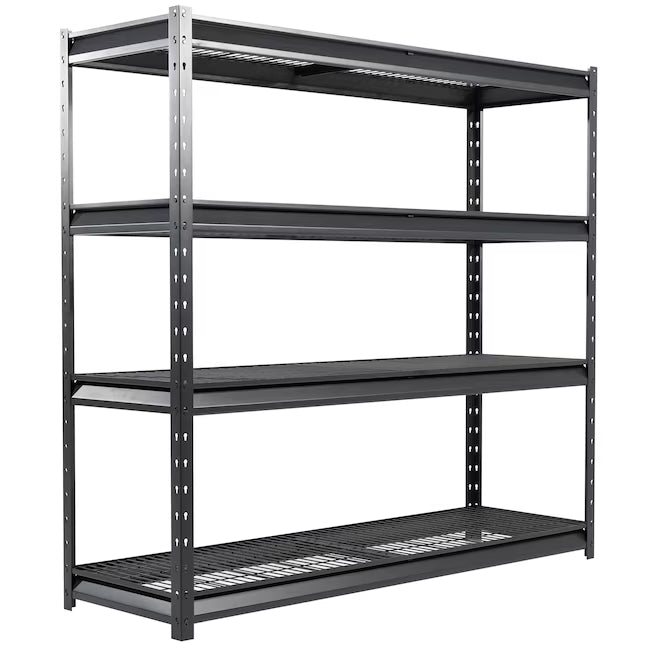 Heavy Duty 4-Tier Utility Shelving Unit (77-in W x 24-in D x 72-in H), Steel Car Wash Superstore