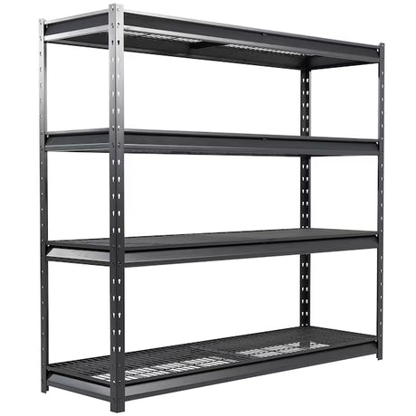 Heavy Duty 4-Tier Utility Shelving Unit (77-in W x 24-in D x 72-in H), Steel Car Wash Superstore