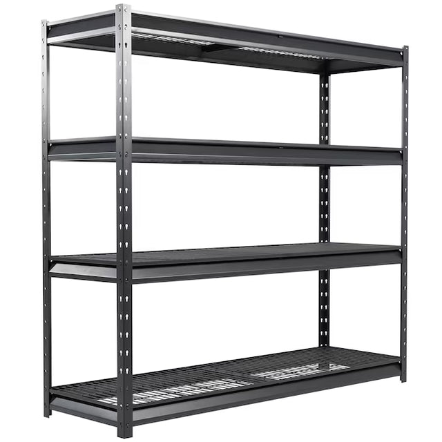 Heavy Duty 4-Tier Utility Shelving Unit (77-in W x 24-in D x 72-in H), Steel Car Wash Superstore