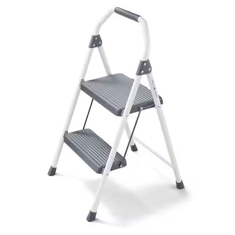 2-Step Compact Steel Step Stool, 225 lbs. Load Capacity Type II Duty Rating Car Wash Superstore
