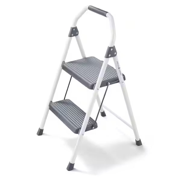 2-Step Compact Steel Step Stool, 225 lbs. Load Capacity Type II Duty Rating Car Wash Superstore