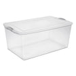 105 Qt. Clear Plastic BIn with Clear Lid Car Wash Superstore