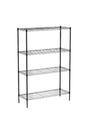 4-Tier Wire Shelving Unit Storage Shelves Shelf Organizer 54"x36"x14" Car Wash Superstore