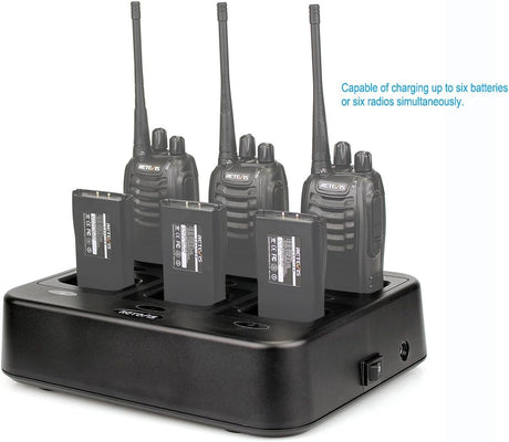Retevis H-777 H-777H Six-Way Charger Compatible with Retevis H-777 H-777H H777D Baofeng BF-888S BF-88ST (Not for H-777S) Two Way Radio and Battery, Multi Unit Walkie Talkie Charger (1 Pack) Car Wash Superstore
