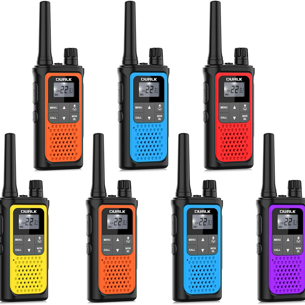 Rechargeable Walkie Talkies Long Range for Adults, 7 Pack with 22 FRS Channels, NOAA Weather Alerts, 1800mAh Battery, LED Flashlight, USB-C, Noise Reduction, VOX for Camping and Hiking Car Wash Superstore