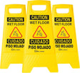 Wet Floor Caution Signs, Basic, Yellow, 3 Pack Car Wash Superstore