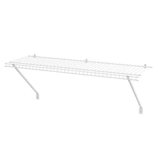36in. W x 12in. D White Steel Wire Closet Shelf Car Wash Superstore