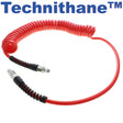 Advanced Technology Products Technithane Red 3/8'' MPT x 10' Working Length Coil Tubing Foamy Hose Advanced Technology Products