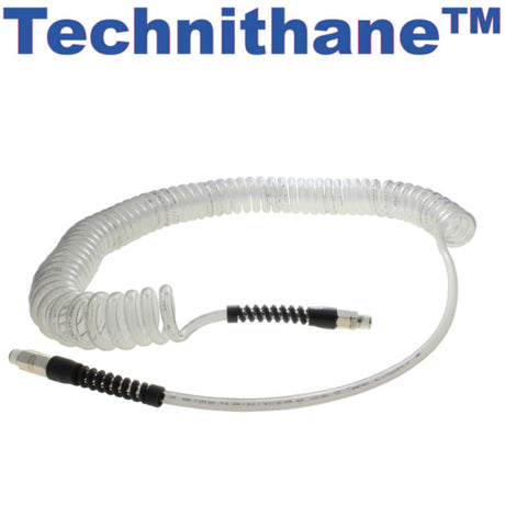 Advanced Technology Products Technithane CLEAR BLUE 3/8'' MPT x 25' Coil Tubing Foamy Hose Advanced Technology Products