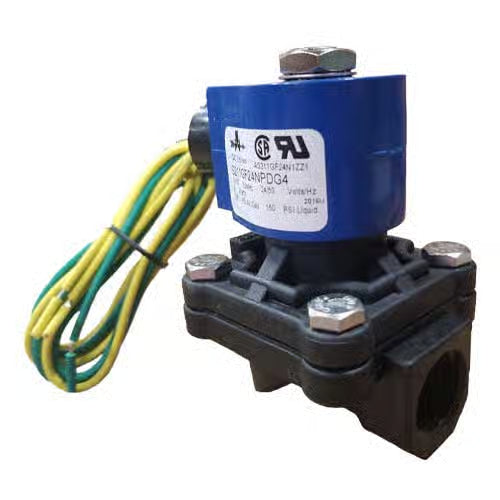 G.C. Valves Nylon Normally Closed Solenoid Valve, 1/2 In., 24 VAC, Conduit Housing