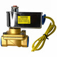 GC Valves Brass 2-Way Normally Open Solenoid Valve, 1/2 in., 24 VAC, Junction Box GC Valves