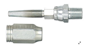 Gates Carbon Steel Reusable 1/2'' MPT Swivel Fitting for 1/2'' 2-Wire Hose Gates