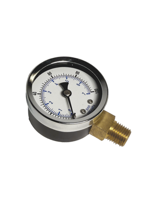 CWS 1/4'' 2'' D 0-100 PSI Bottom Mount Non-Liquid Pressure Gauge CWS