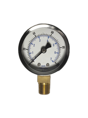 CWS 1/4'' 2'' D 0-100 PSI Bottom Mount Non-Liquid Pressure Gauge CWS