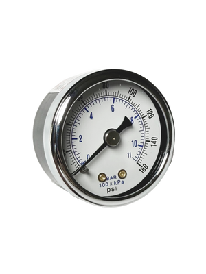 CWS 1/8'' 1-1/2'' D 0-160 PSI Rear Mount Non-Liquid Pressure Gauge